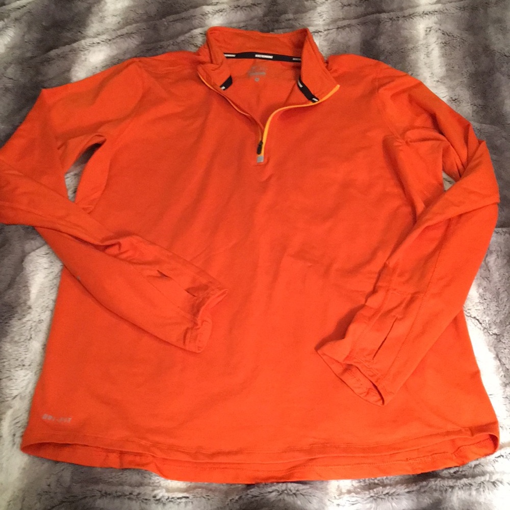 Men’s Orange Nike Running Pullover